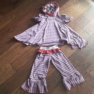Persnickety purple ruffle outfit size 3